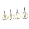 Gold Stainless Steel Dragon and Phoenix Ribbon Cutting Scissors with Zinc Alloy Handle - Tailor Wedding Gift