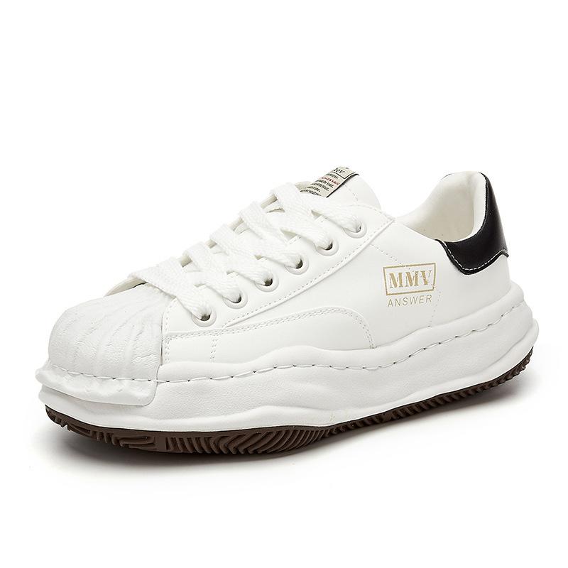

Shell trendy shoes new round head lace-up dissolving platform fashionable versatile inner height increasing trend board shoes men and women 45