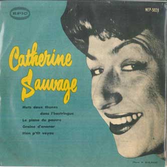 

7inch Record CATHERINE SAUVAGE Ten Francs for a Dance Poor Mans NEP5028 EPIC Japan Pop Used