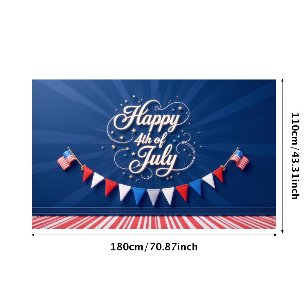 Flag Design American Flag Decor Star Patterns Independence Day Banner Vibrant Colors Decorative Bunting Party Banner