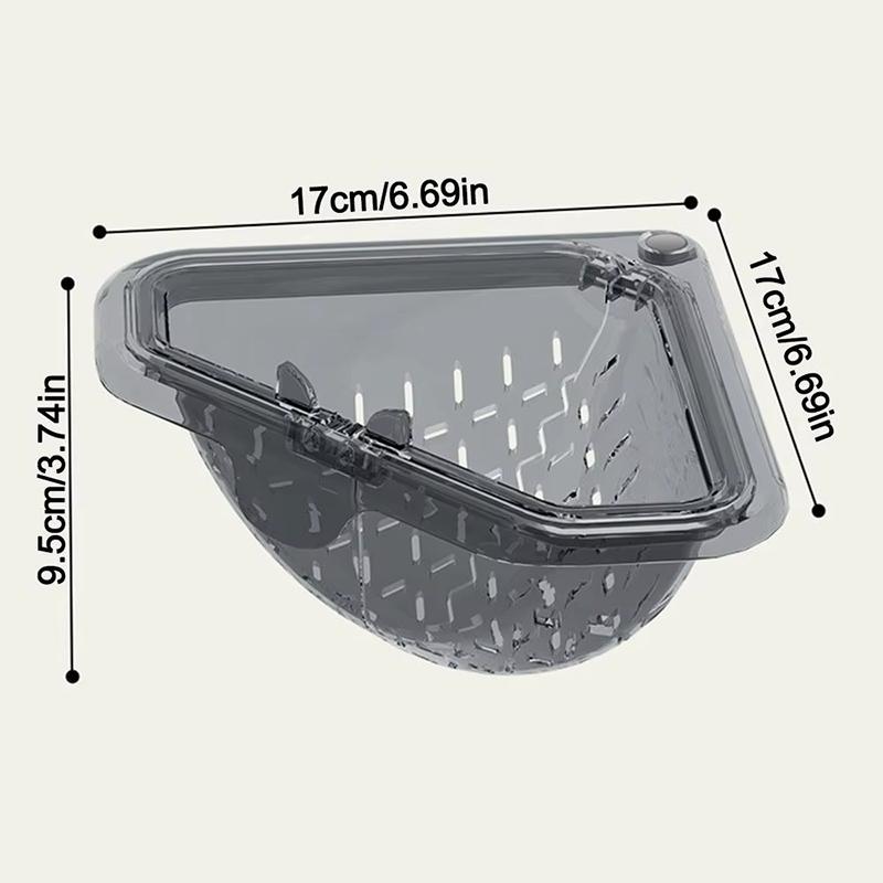 Sink Food Catcher Corner Basket Magnetic Suction Drainage Triangle Drying Rack No-Drill Kitchen Cleaning Drain Baskets
