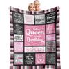 1 Stück Geburtstagsgeschenk-Decke für Frauen, Rosa Geburtstags-Flanell-Decke Geschenke für Frauen, Geburtstagsgeschenk-Ideen Überwurfdecke für Frauen, Happy Birth