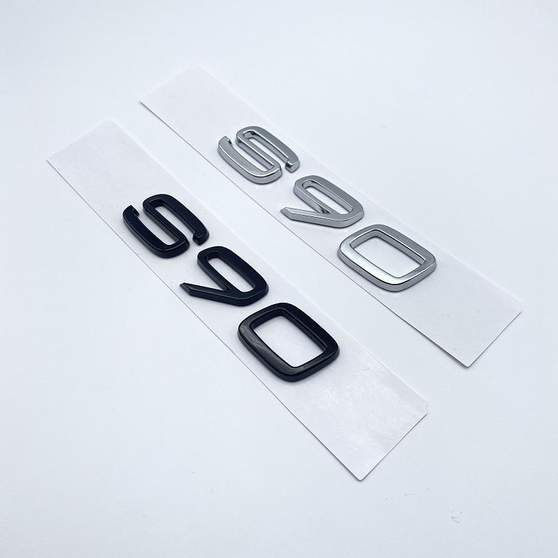 BEM4  T4 T5 T6 T8 B5 B6 AWD Chrome Black Letters Emblem Badge Sticker For Volvo S90 Series Car Trunk Tail Logo Accessories