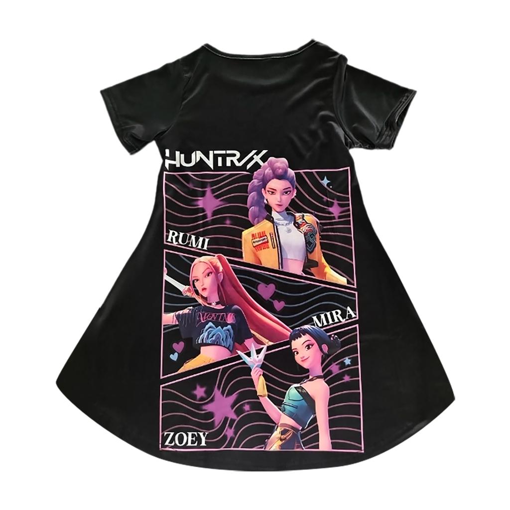 Girls Fly Sleeve Nightgown Girls Milk Silk Dresses