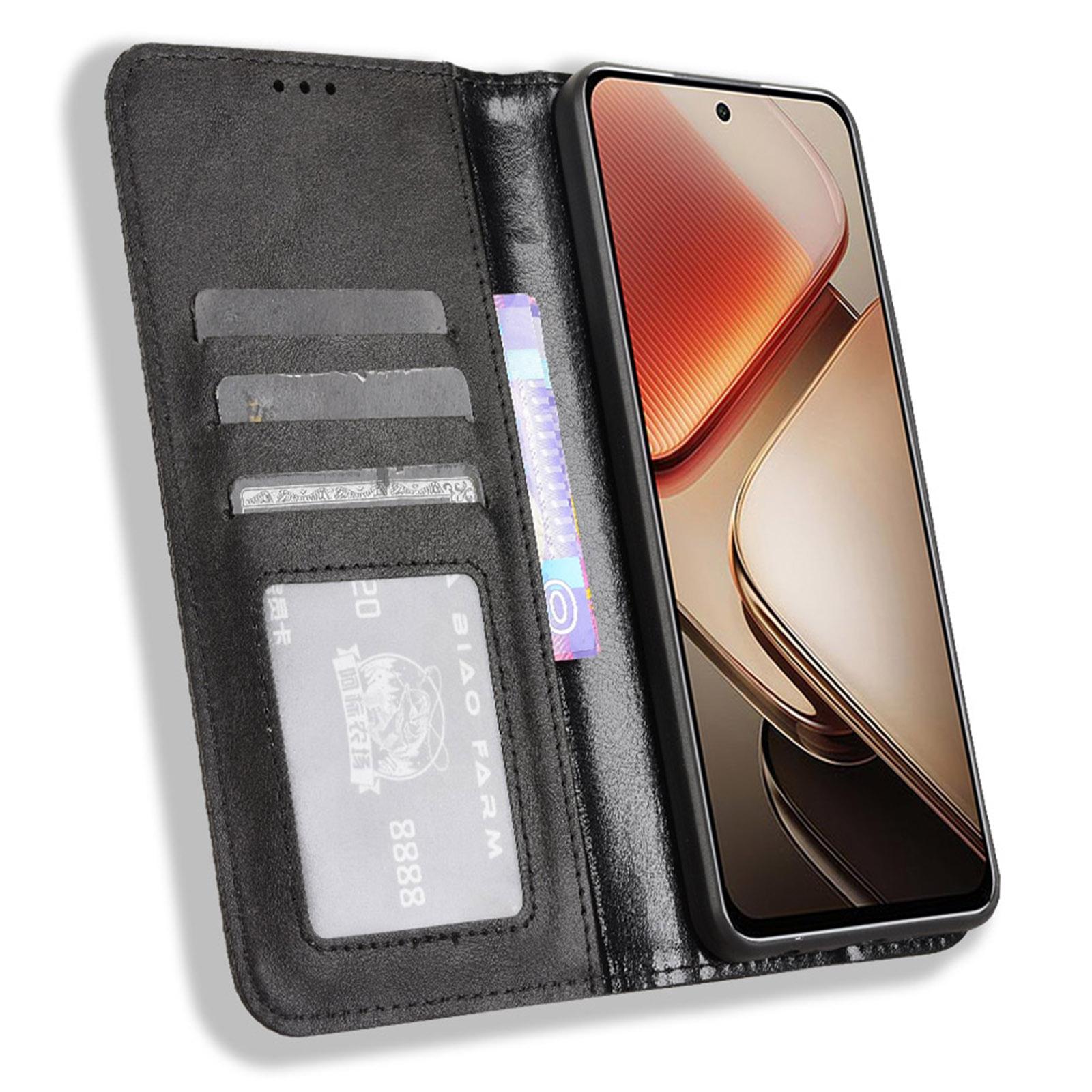

Шкіряний чохол-гаманець-підставка для Oukitel C58 Pro/C58 у ретро-текстурі Blue
