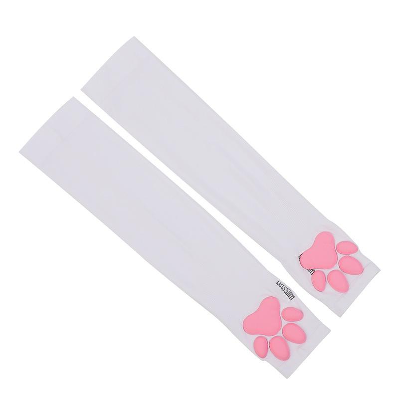 1Pair Cat Claw Sun Protection Sleeves Women Girls Cute Fingerless Cat Paw Pawpads Gloves Lolita Cosplay Halloween Party Mittens