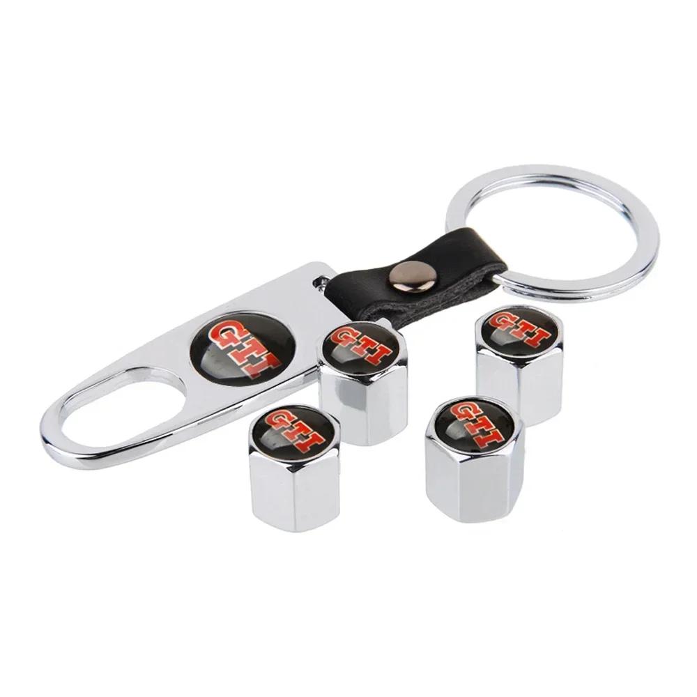 2026 Heiß Für Volkswagen VW Auto Rad Reifen Ventil Kappe Schlüsselanhänger für Volkswagen GTI S Racing Rline Logo Polo Golf Passat Touran Bo