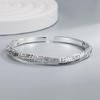 Silver-Plated Bohemian Mobius Strip Cuff Bracelet for Women