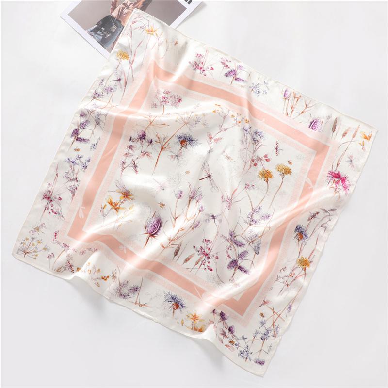 68*68cm 100% Mulberry Silk Scarf Luxury Printed Square Shawl Elegant Lightweight Soft Fashion Accessory Premium Gift for Women Chic