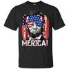 4th of July American Flag Abe Lincoln Murica TShirt 100 Cotton ONeck Summer Short Sleeve Casual Mens Tshirt Size S3XL