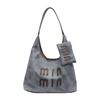Retro Underarm Bag Women's 2025 New Fashion Casual Handbag Nature Letter Shoulder Tote Bag
