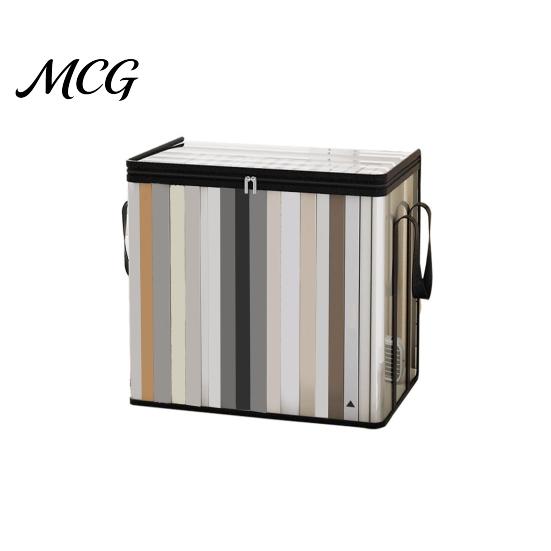 Stationery Storage Bag Clothes Bag, Transparent Large Capacity Book Organizer, with Zipper Desktop Solution And Handle Design, Portable for