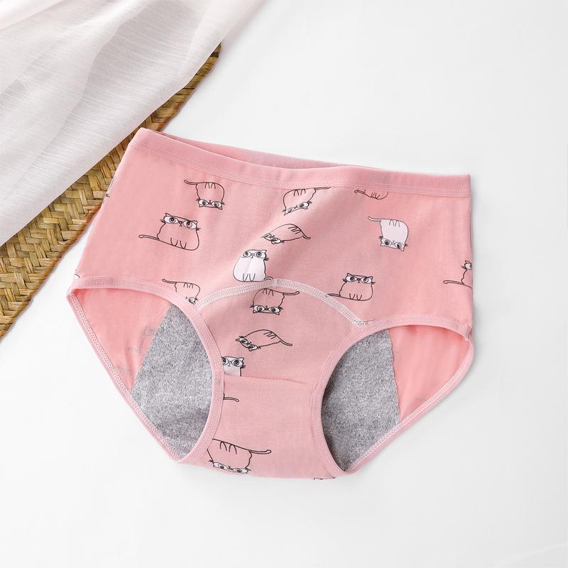 Dámské bavlněné menstruační kalhotky třídy A - Proti protečení, Netlačí, Pro dospívající studentky