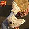 Fashion Round Toe Ladies Shoes Winter Flat Plush Women's Snow Boots Trend 2025 Novelty Fashion Footwear On Offer Hot Goth Padded Booties