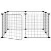 8 Panel Pet Cage with Door Black 35 X 35 Cm Steel
