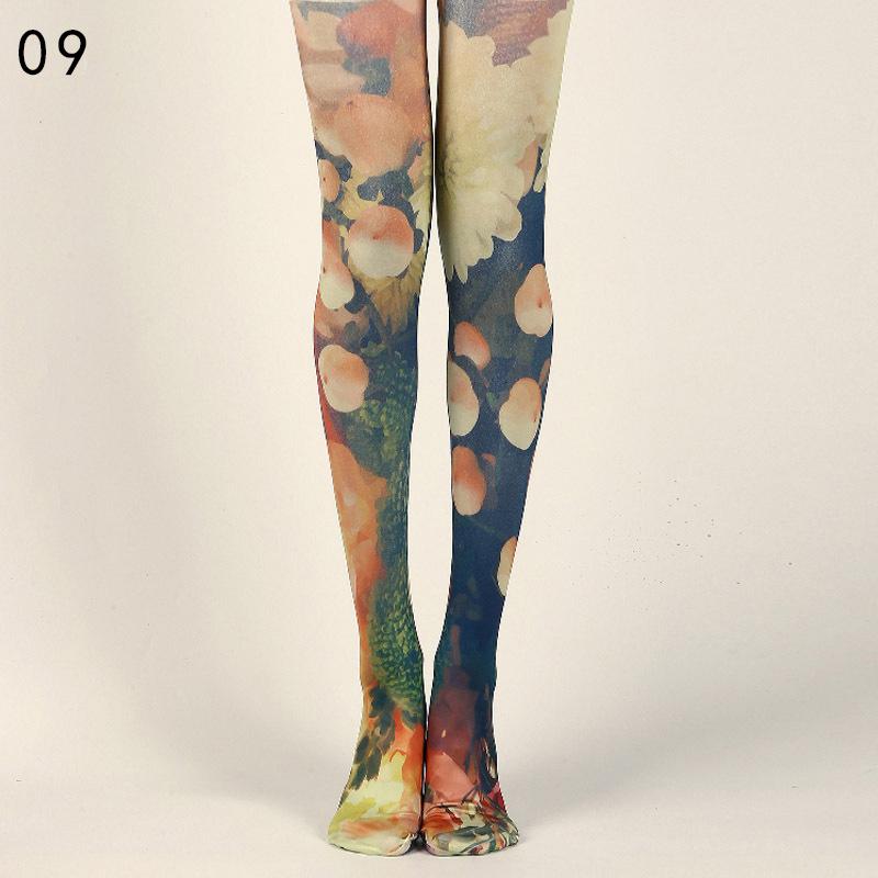 

Жіночі Сексуальні Колготки Стильні Y2k Японські Харадзюку З Абстрактним Принтом Панчохи Нічний Клуб Вечірка Панчохи Лоліта Тату Панчохи free size