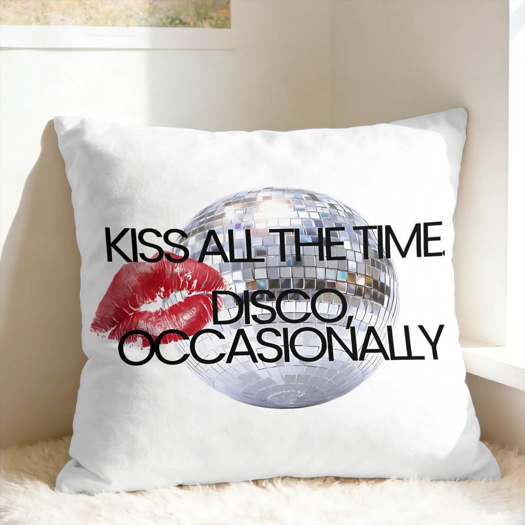 Singer H-Harrys S-Styles Kiss Al the Time Pillow Case Comfy Pillow Cover For Sofa Couch Bed Living Room Retro Trendy Pillowcase