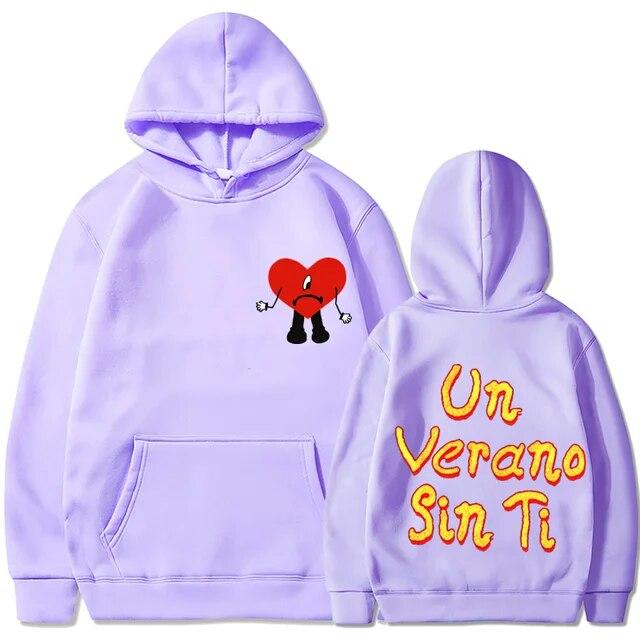 2022 New Bad Bunny Unisex's Women's Printed Hoodie Fashion Street Hip Hop Hoodie Sweatshirt Unisex High Quality Hot Sale Hoodie Unisex