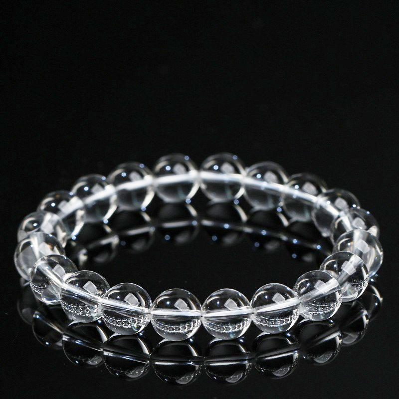 Hongchu Crystal Natural East China Sea Old Material Round Bead White Crystal Bracelet Old Mine White Crystal Bracelet Loose Beads