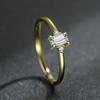 Modian 925 Sterling Silber klassischer Charme Smaragdschliff Zirkonia Fingerringe für Frauen hypoallergener Hochzeitsschmuck