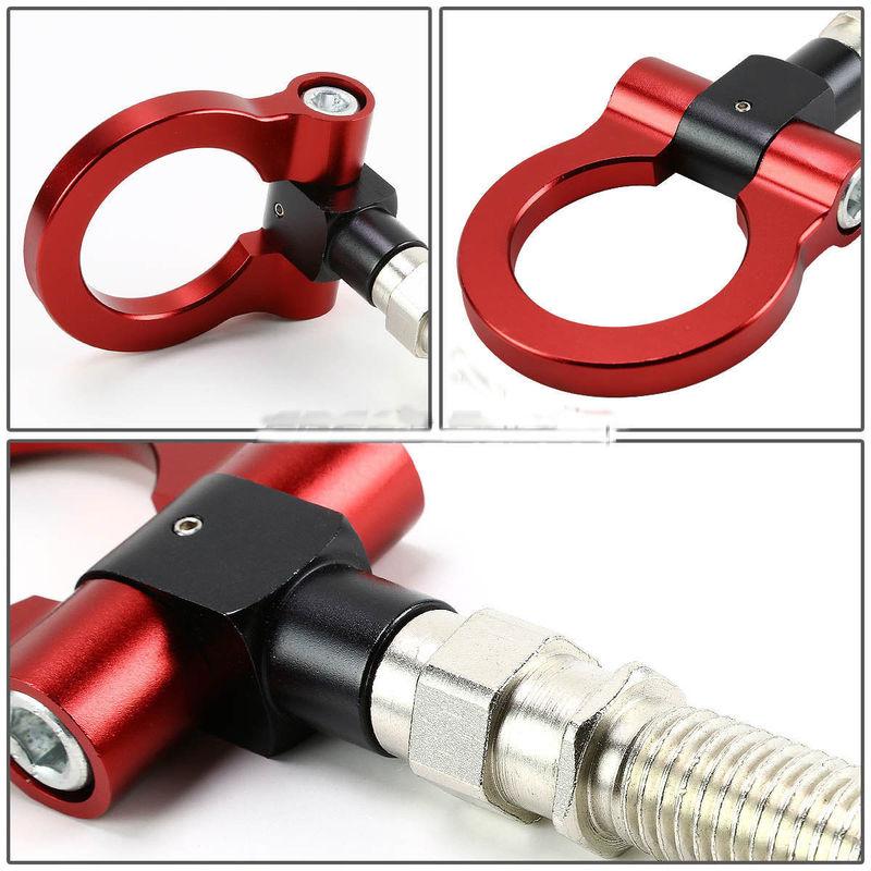 NEW Red Trailer Tow Hook Ring Eye Towing Front Rear Aluminum For an Cars