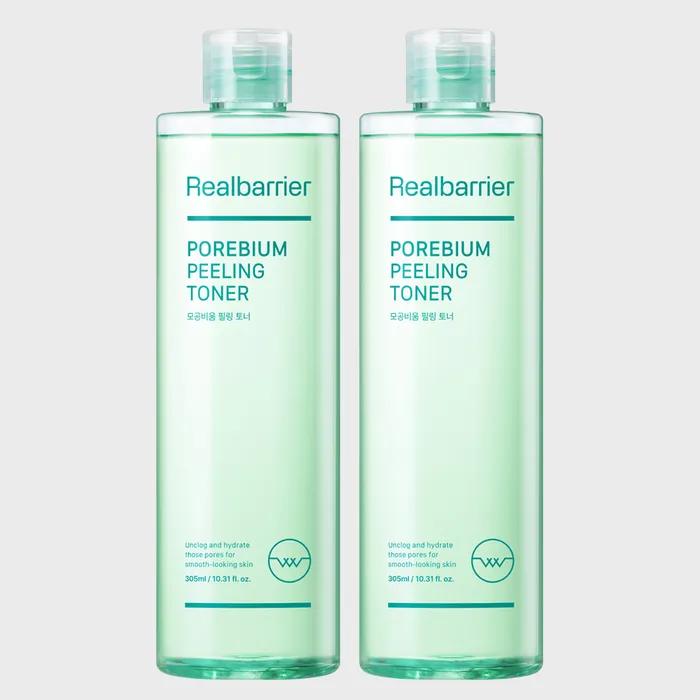 Real Barrier Pore Clearing Peeling Toner 305ml 1+1 [GIFT] (Random) Cream 10ml X 2