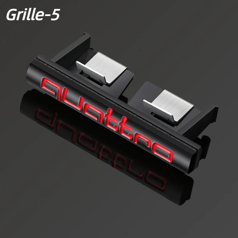 1PCS ABS QUATTRO Badge Car Front Grille Rear Trunk Emblem Auto Accessories