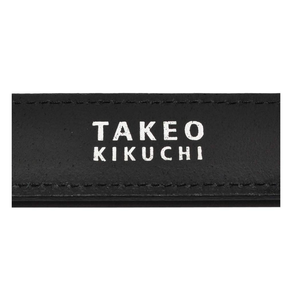 Takeo Kikuchi Genuine Leather Belt 507019 Black Men's [01]