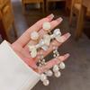 French bow tassel long earrings women's high sense exquisite stud earrings celebrity temperament versatile earrings tide