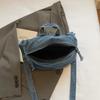 Bolso de Hombro de Mezclilla para Mujer Bolso Cruzado de Color Sólido Bolso para Teléfono Móvil