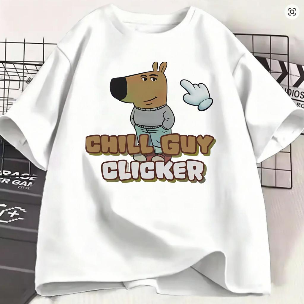 Chill Guys Unisexs T Shirt Just A Chill Girl Amazing Tees Short Sleeve Crewneck Tshirts Pure Cotton Printing Clothes