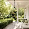 Weather-Resistant Lotus Shaped Hanging Planter Iron Multi-Tier Flower Pots Eave Rain Chain  Balcony