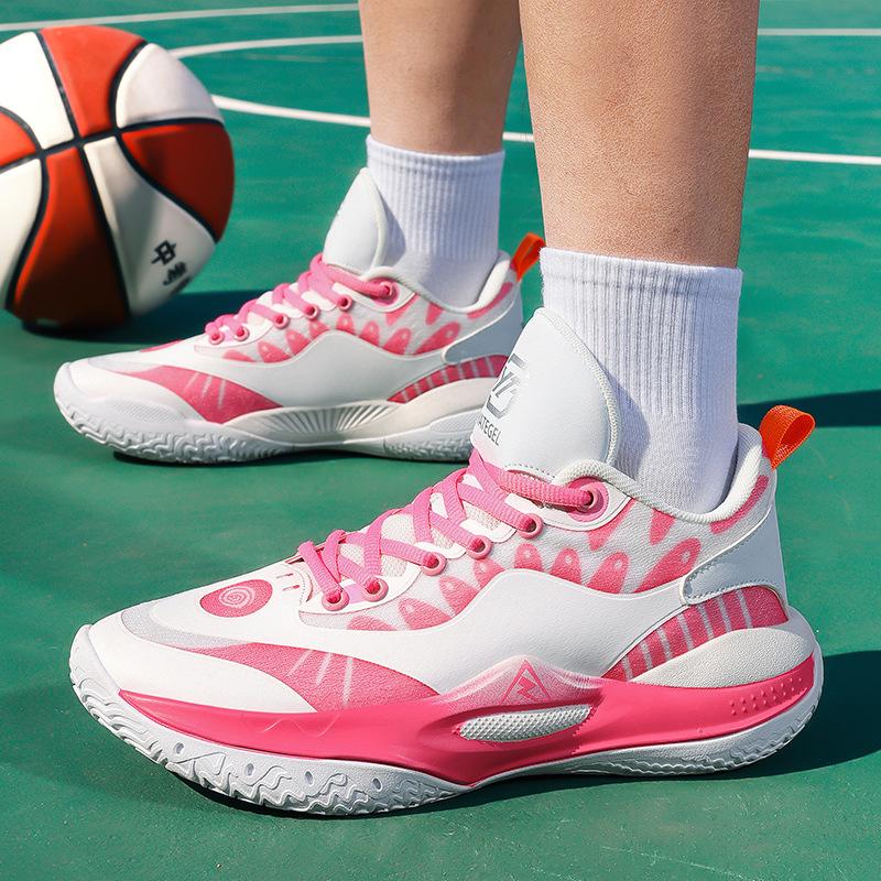 Dämpfende Rückprall-Basketballschuhe für Herren und Damen Trendige Sportschuhe Rutschfest und verschleißfest Jugend-Sportschuhe für Training und Basketball