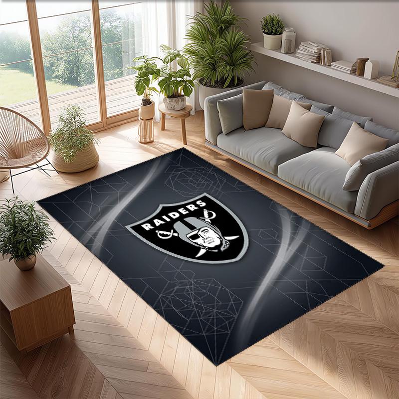 Las Vegas Raiders Crystal Velvet Carpet Soft Anti?Slip Floor Mat Comfortable Home Living Room Bedroom Decor Rug