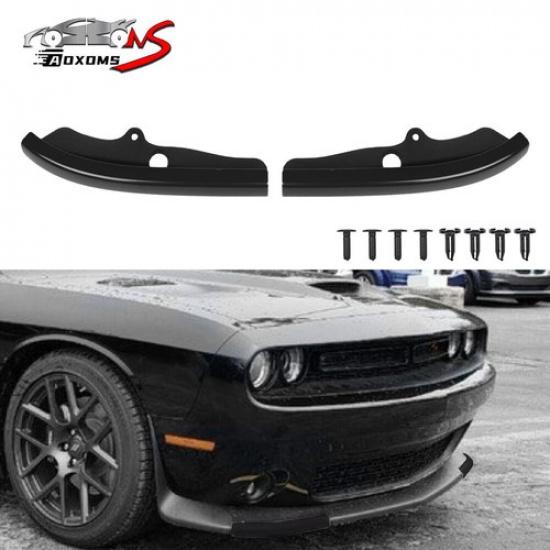 Black Front Bumper Lip Splitter Protector Cover Trim for Dodge Challenger 2015+