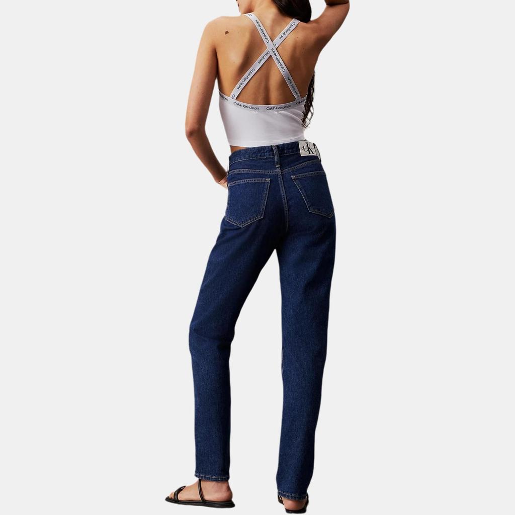 Calvin Klein Jeans Iconic Elastic Trim Fitted Crop Tank Top Women tops Bright-White J20J223110-YAF