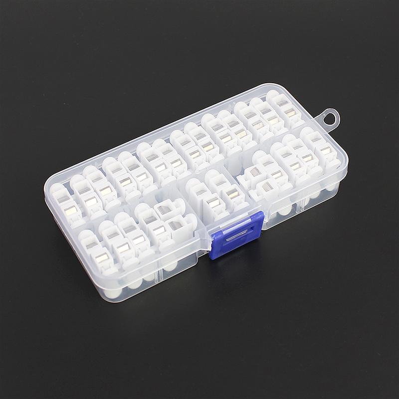 26/30PCS Wire Connector 220V Electrical Connection Strips 2 Pin Quick Splice Wire Terminal Connect 5050 2835 5730 5054 LED Strip