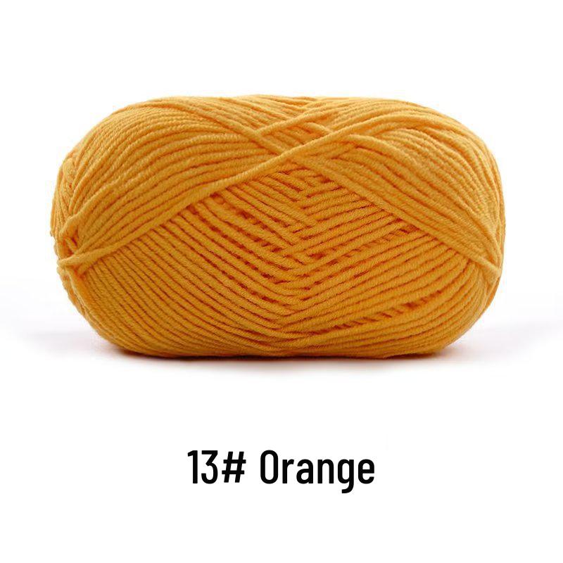 Suhe Meng Xiaoxiao 4-Ply Combed Cotton Milk Yarn for DIY Knitting: Blanket, Hat, Scarf Projects