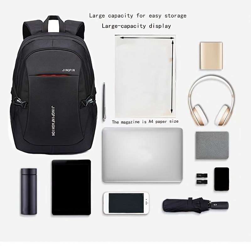 Fashionable Men's Nylon Backpack - Large Capacity, Casual Backpack, Suitable for School and Travel, with Laptop Compartment