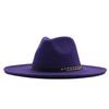 Autumn and winter top hat British classic jazz hat woolen hat big brim cm flat edge top hat
