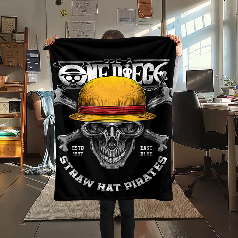 Coperta in Flanella con Stampa Personaggio One Piece, Alta qualità Confortevole per Tutte le Stagioni, Arredamento per la Casa, Calore e Comfort, Perfetta per Regali di Natale