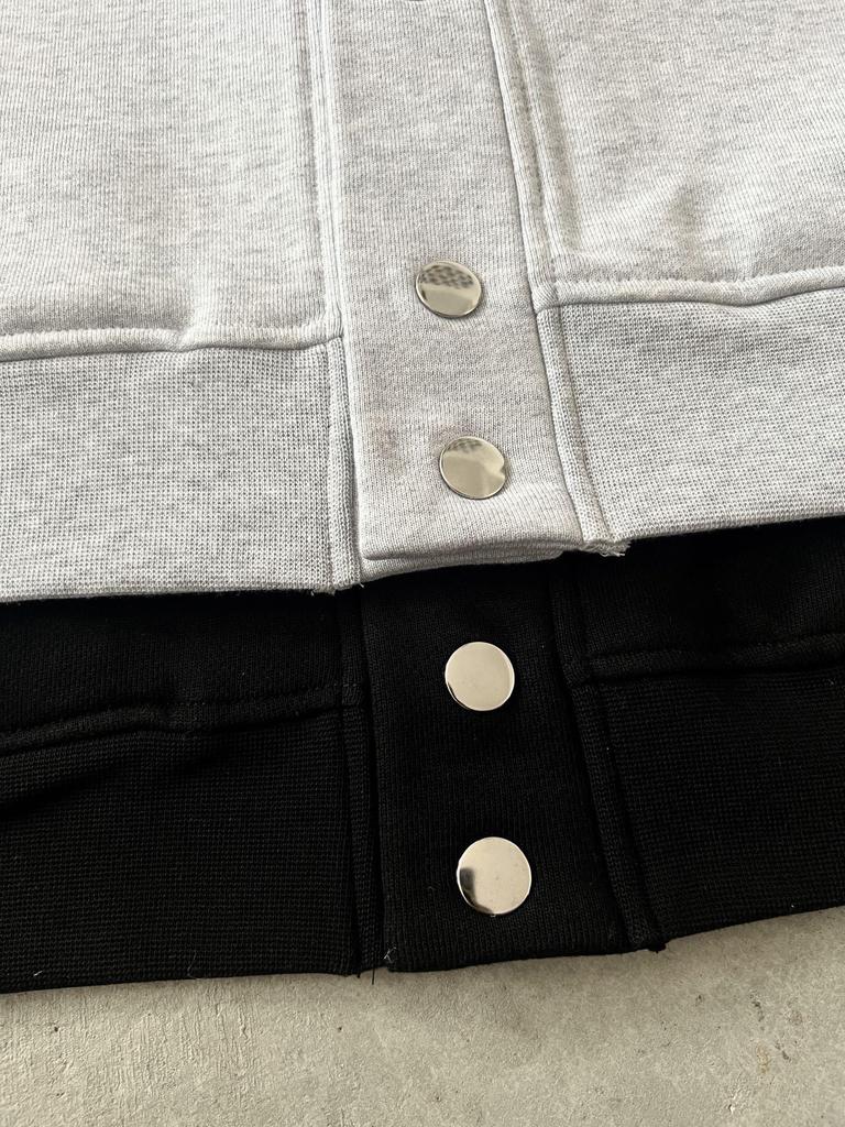 Męski modny kardigan-bluza Jacquemus z czystej bawełny frotte z haftowanym logo