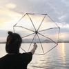1 fully automatic , outdoor triple fold rainproof visual transparent umbrella for outdoor windproof  household daily necessities