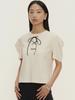 VIMUN String Puff Sleeve T-Shirt_Ivory