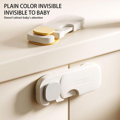 ABS Child Proof Cabinet Locks For Doors Refrigerator Oven Drawer Lock Kids Proofing Freezer Invisible Security Furniture Latches