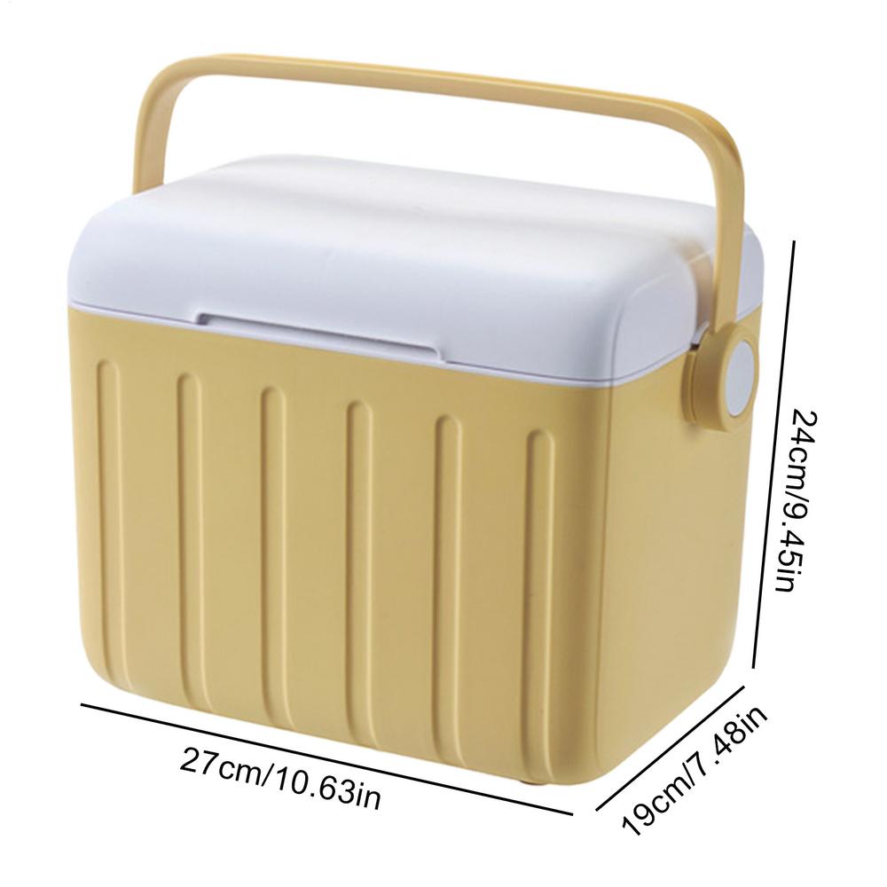 Ice Box Cooler Insulated Container 6L Cooling Chest With Ice Pack Camping Refrigerator For Meal Prep Road Trip Travel Fishing