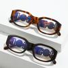 Small Rectangle Blue Light Blocking Reading Glasses Men Women Luxury Brand Square Eyeglasses Frames Transparent Fashion Eyewear