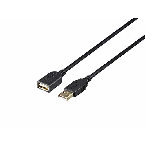 BUFFALO BUFFALO USB2.0 Extension Cable with Carbon Element 1m Black BSUAAFR210BK