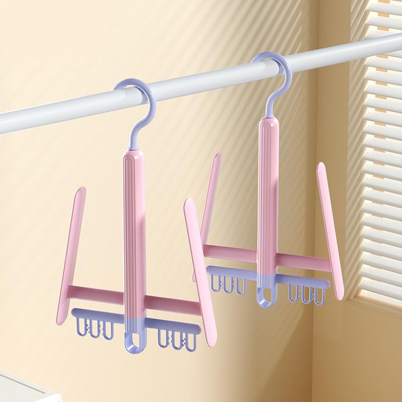 Rotatable Shoes Drying Rack Windproof With Sock Clips Shoes Drying Hanger Quickly Dry Space Saving Hanging Shoes Hook