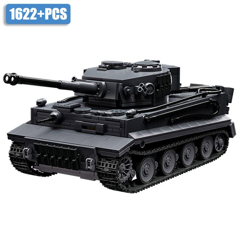 WW2 Militär 1/28 Maßstab Franz Staudegger Tiger Schwerer Panzer Bausteine Set Krieg Weltkrieg 2 Tiger Panzer Modell Spielzeug Für Jungen Geschenke